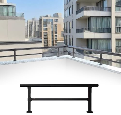 Aluminum Patio Guard Railing Kit, Horizontal Flat Fence Extension for Privacy and Height, Outdoor Balconies, Pool, or Garden Pickets Topper, Easy Installation