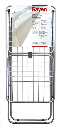 Rayen | Aluminium-Wäscheständer | Mit 20 Meter Fläche | Flügelblockiersystem | Klappbar und rutschfest | Wäscheständer mit XXL-Stäben | Für Innen und Außen | 177 x 55 x 92 cm