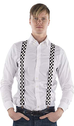 Dress Up America Jungen Schwarz and Weiß Karierte Hosenträger, Multi Colour, Einheitsgröße