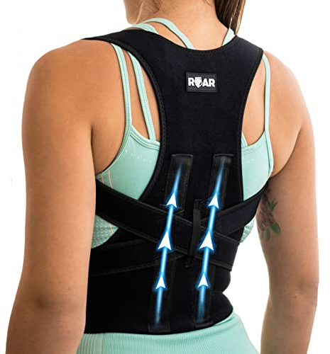 Roar® Corrector de Postura Hombre Mujer – Faja Espalda Recta, Corset Postural para Corregir Postura y Mejorar la Salud