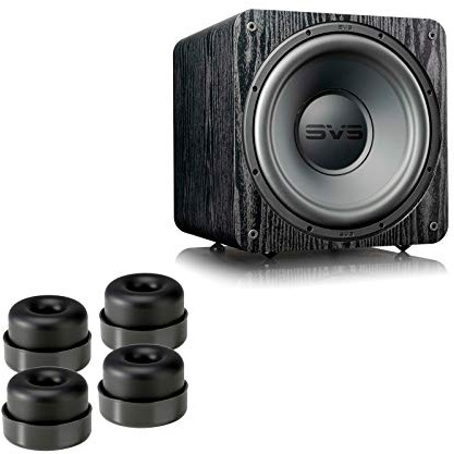 SVS SB-1000 Pro - Paquete de subwoofer sellado de 12 pulgadas SoundPath Sistema de aislamiento de subwoofer (paquete de 4) - ceniza negra