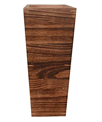 QYRKYP Abfallbehälter Holz Mülleimer Home Hölzerne Wohnzimmer Retro Mülleimer Büro Mülleimer Ohne Cover Kreative Holz Papierbehälter/Natürlich