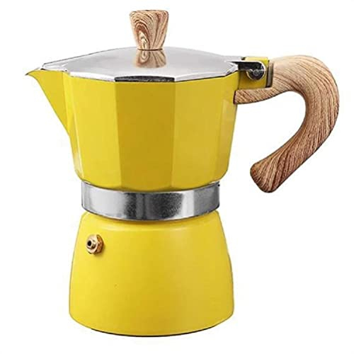 Mnsun Cafetera de 150 ml, apta para inducción, cafetera moka de aluminio, cafetera de espresso, cafetera de espresso, jarra de moka para cafetera de filtro