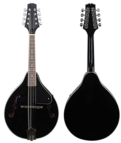 Zengxue Black Basswood Mandolin 8 String A Stil Akustikmandolinanfänger Erwachsene Mit Tasche Picks Capo Mandoline Instrument