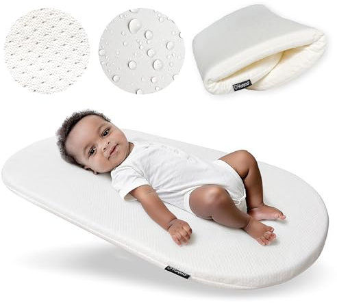 YUNIOO Wickelauflage aus Schaumstoff mit wasserdichter und ultraweicher Wickelauflage für Baby-Wickelkorb, Babykorb. Nicht zum Schlafen geeignet 79 x 41 cm