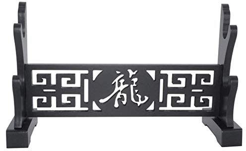 Innovation Sword Stand Porte-Épée Katana Samurai Stand Support Hanger Rack Affichage De Bureau Personnage Chinois Dragon Présentoir D'Armes À 2 Niveaux