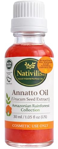 Nativilis Amazonian Urucum Seed Extract Annatto Oil – Olio Cosmetico Botanico – Uso Esterno