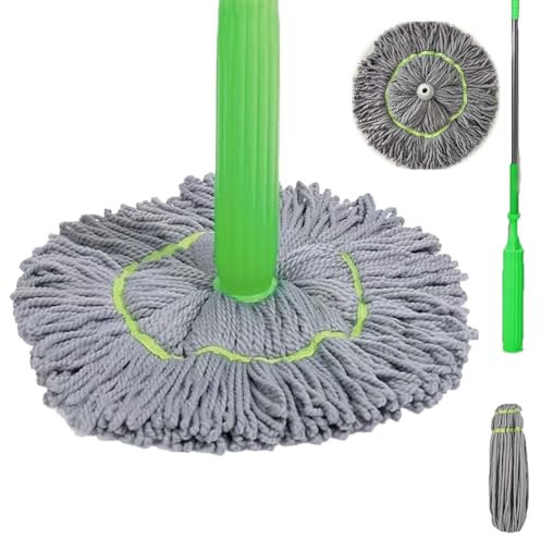 YUlLAN 2-in-1-Mopp Mit Trockenfunktion, 360-Grad-Drehung, Selbstauswringender Wandreinigungsmopp Für Badezimmerböden Im Haus, Mopps Für Die Bodenreinigung (1 Dehydrated Mop Set)