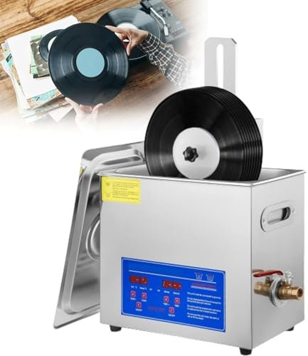 LFfwynog Limpiador de cavitación sónica Digital de 40 kHz, Limpiador ultrasónico Industrial con Calentador para Gafas, Relojes, Anillos, Piezas pequeñas, Placas de Circuito