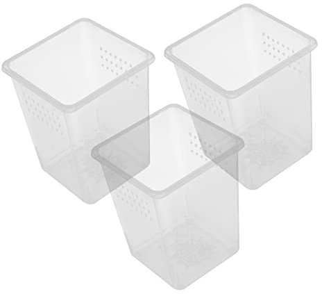 BUGUUYO 3stücke Kleine Praktische Futterboxen Aus Transparentem Strapazierfähigem Material Mit Belüftungslöchern Kratzfest Und Hitzebeständig Für Spinnen Reptilien Und Kleintier-gehege