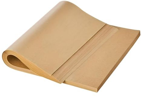 Lot de 200 feuilles de papier sulfurisé rectangulaires prédécoupées - Papier sulfurisé robuste et non blanchi - Parchemin antiadhésif pour cuisiner, griller, cuire à la vapeur