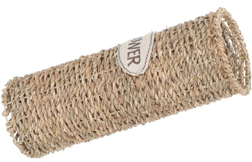 Ciieeo Rattan Vase 11.81 in Woven Flower Holder for Dried or Artificial Flowers Handmade Decorative Art Vase for Home Office Rustic Plant Display