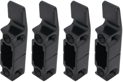 Create idea 4pcs Multi-Clip Clip Connector Bracket Mounting Plate Suitable for Most Wall Panels Baseboards Fascias Cladding Black (64x15x15mm)