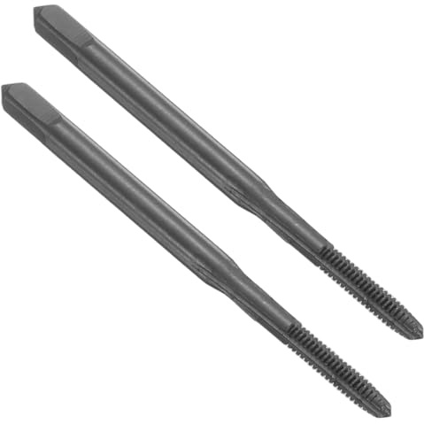 QUARKZMAN 2Pz Maschi Per Filettatura Diritto 2-56 UNC 2B HSS6542 | Rivestimento Nitruro Nero, Utensili Filettatura Macchina Fresatura