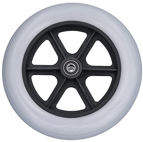 Caster de Roue Avant de 10 en Fauteuil Roulant, Trou de Roulement de 12 Mm sans Plage de Pneu à Pneu Plat Accessoire Plat 12 Mm 10x2 Partie de Remplacement 6001
