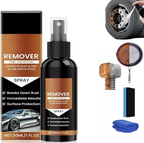 Pelinuar Spray anti-rouille, anti-rayures, nettoyant pour taches de fer, antirouille pour surfaces métalliques propres et sèches (1 pièce)