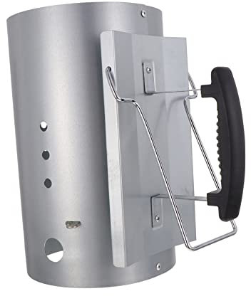 Hemobllo Barbecue Chimney Starter Galvanisé Allume Rapide pour Barbecue Extérieur Intérieur Outil de Cuisine Pratique pour Grillades