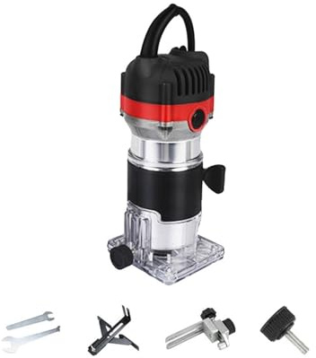 Kit combinato di utensili for fresatrice for legno da 800 W e 30000 giri/min, macchine for la lavorazione del legno elettriche, utensili for rifinitura manuale for falegnameria con fresa Per uso fai d