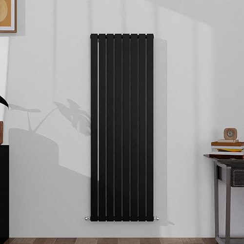 SLINE SANITARY 1600x544mm Vertical Radiator Black Single Modern Flat Panel Central Heating Radiator