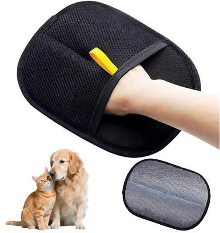 JiuXinYuKeJi 2 PCS Pet Hair Remover Glove,Static Pet Hair Removal Glove | Dual-Sided Grooming Gloves, Reusable Pet Hair Removal for Washing Deshedding Grooming, Suit for Sofa Carpet