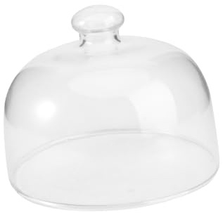 Didiseaon Copertura a Cupola per Torta in Vetro Trasparente 13 CM Coperchio Alzata per Torta Riutilizzabile per Conservazione Alimenti e Esposizione Dolci per Feste e Cucina