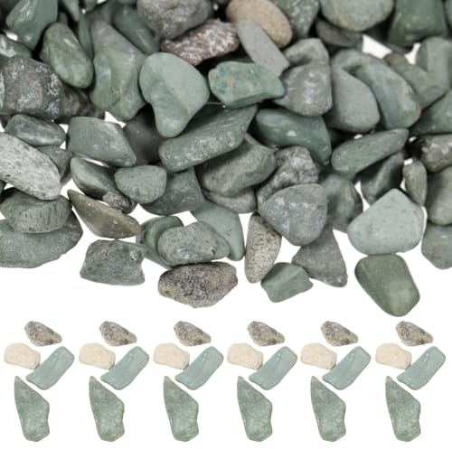 KAJNBN Mini Garden Rocks Grey Limestone Pebbles for Scenery Basing Rock and Microlandscape Layout Decoration Bag Natural Stones for Fish Tank Bonsai and Pathways