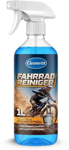 Cleanerist | 1L Fahrradreiniger Spray anwendungsbereit - Sicher auf allen Oberflächen - Für alle Fahrradtypen - Entfernt Schmutz & Öl - Schonend & effektiv