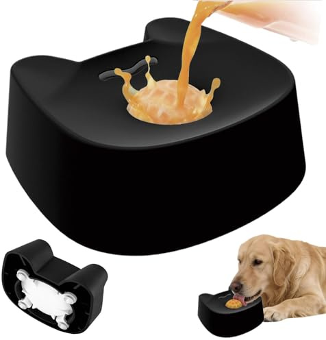 Da Leccare Per Cani Con Palla - Interattiva Per Alimentazione Lenta | Palla Da Leccare Antiscivolo | Per Razze Di Piccole E Medie Dimensioni, Cuccioli, Gatti, Cibo, Acqua, Velocità Di