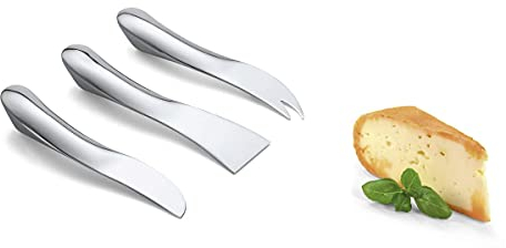 Philippi - WAVE Käsemesser 3er Set - verschiedene Messer für alle Käsesorten - tolles Geschenk in schöner Holzbox
