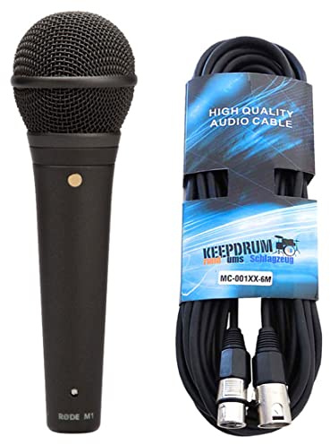 Rode M1 Dynamic Live Microphone + Keepdrum XLR Cable 6 m