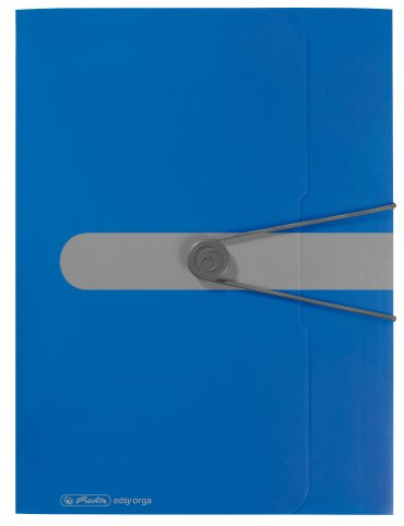 Herlitz 11205994 gummimapp 3-pack PP A4 ogenomskinlig blå