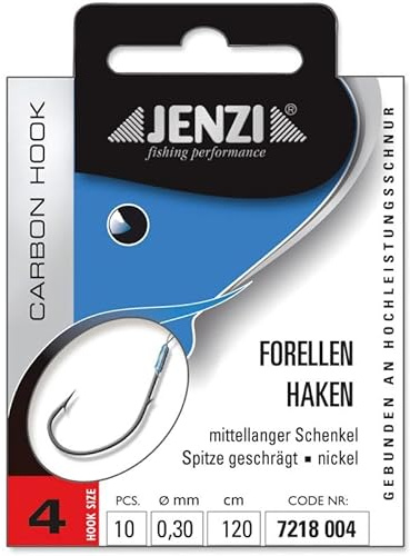 Jenzi Forellenhaken Gebunden Größe 4 0,30mm 120cm
