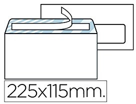 Liderpapel SB07 Briefumschläge mit Fenster, 115 x 225 mm, Weiß, 500 Stück