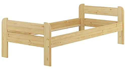 Erst-Holz®Bettgestell Kiefer Massivholz 90 x 200 mit Kopf- und Fußteil