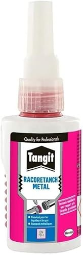 Tangit | Racorétanch Métal (accordéon de 50 ml) – Résine d'étanchéité pour raccords filetés métalliques – Résine anaérobie résistante aux fluides et gaz, repositionnable & démontable