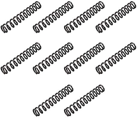 Sourcing Map Ressort de Compression - 1.2mm Fil Diamètre, 8mm OD, 45mm Libre Longueur, Acier Extension Noir - 10 Pièces