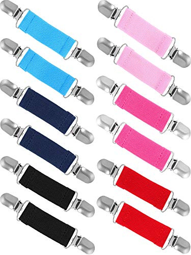Zhanmai 6 Pairs Elastic Mitten Clips Stainless Steel,13 cm,Multicolored