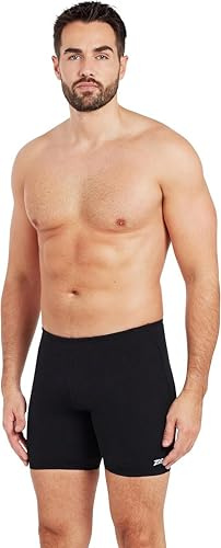 Zoggs Cottesloe Mid Jammer Badehose für Herren, Schwarz, 46