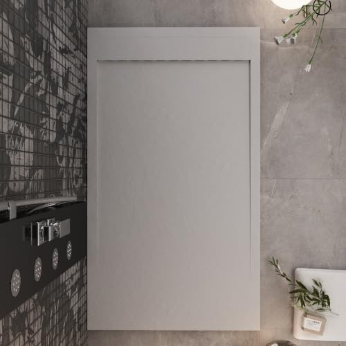 OLIMPO DOCCE - Piatto doccia in marmo resina Grigio Chiaro pietra cemento P