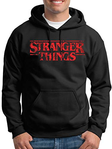 TShirt-People stranger logo things hoodie herr, svart, S