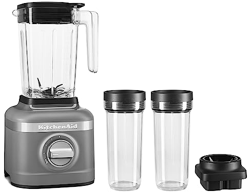 KitchenAid K150 3-Gang-Eis-Crushing-Mixer mit 2 persönlichen Mixgläsern – KSB1332Y – mattes Anthrazitgrau, Dunkelgrau, 1,4 l
