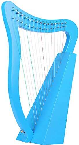 YUESFZ Harfe Romantisches Und Elegantes Handgemachtes Guqin, Kleine Traditionelle Saiteninstrumente, Klassische Harfe Mit Showpaket, Stimmgerät (Color : Blue, Size : 15 String)