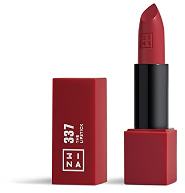 3INA MAKEUP - The Lipstick 337- Dark Wine Lipstick with Vitamin E & Shea Butter - Long Lasting Matte Creamy Lip Colour