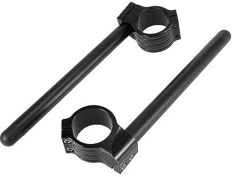 Motoforti 1 Pair 50mm Motorcycle Handlebar Clip Ons Handle Bar Universal Black