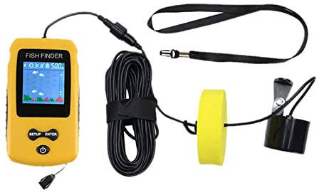Amagogo Handheld Fisch Echolot Angelköder Sonar Sensor Fisch