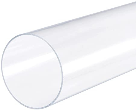 sourcing map Acrylic Pipe Rigid Round Tube Clear 86mm ID 90mm OD 20 | High Impact for Lighting,Models,Plumbing,Crafts