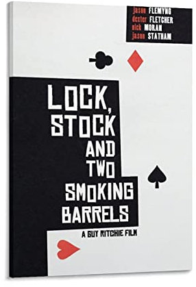 Lock Stock And Two Smoking Barrels Crime Comedy Movie Poster Poster Decorative Painting Canvas Wall Art Living Room Posters Bedroom Painting 12x18inch(30x45cm)