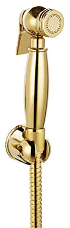 Doccino Bidet Wc Doccetta Wc Disabili Spruzzatore per Bidet Tenuto in Mano Dorato con Tubo Acqua Fredda Doccetta Bidet Ottone