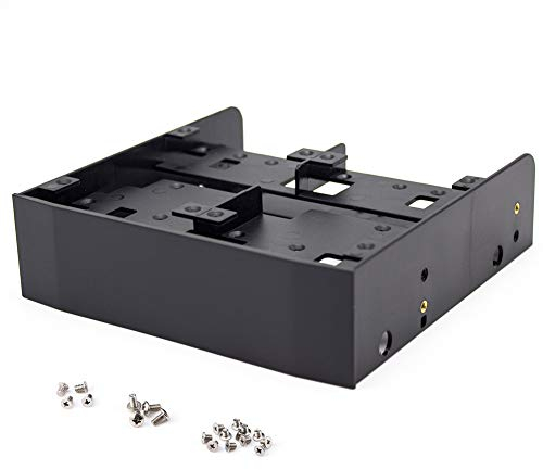SALALIS Drive Bay Adapter 5 25 to 2 5 Bay Adapter 2.5 / 3.5 HDD/SSD to 5.25 Floppy Drive Bay 5.25 Bay Mounting Bracket Kit Internal Hard Disk Drive Mounting Kit with Screws Mounting Brackets