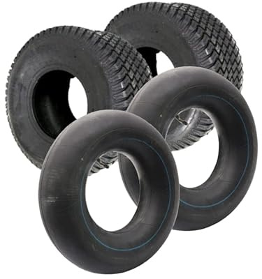 SECURA 2x Reifen 16x7.50-8 tubeless inkl. Schläuche mit abgebogenem Winkelventil TR87